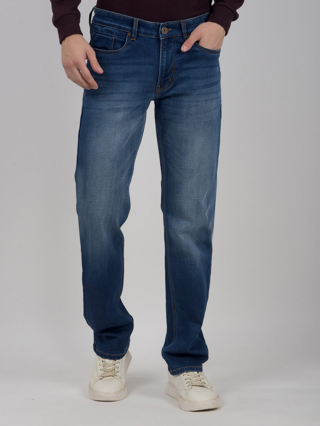 Numero Uno Men Solid Blue Jeans